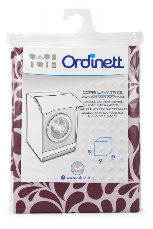 ORDINETT Κάλυμμα Πλυντηρίου Polyester 63x59x85εκ. Ordinett Red 50-27042 (Ύφασμα: Polyester, Χρώμα: Κόκκινο) - ORDINETT - 50-27042-red
